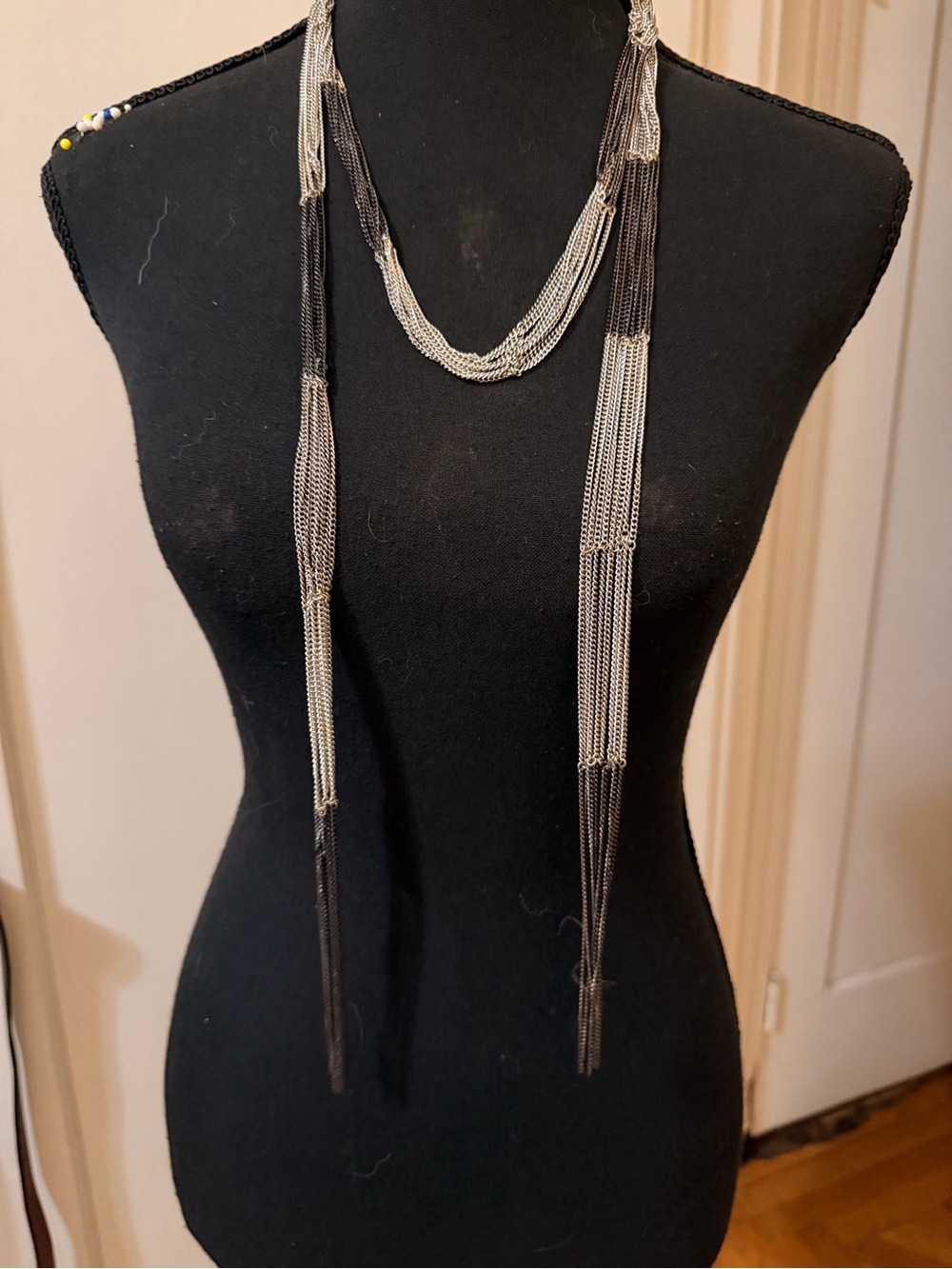 Silver-Tone Multi-Strand Long Chain Necklace - Women's Jewelry